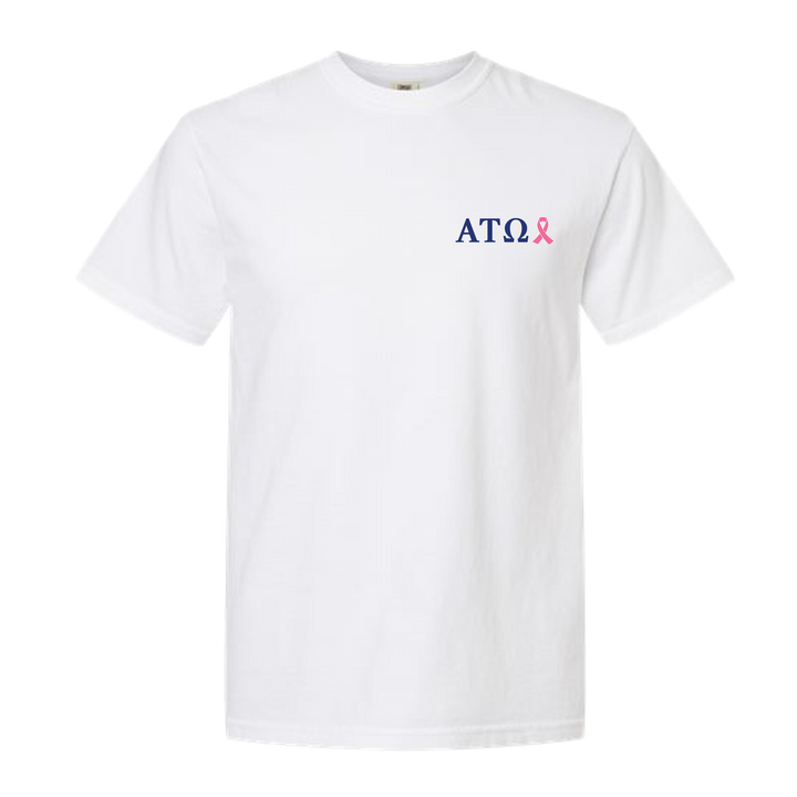 Alpha Tau Omega Azure and Pink Ribbon Tee