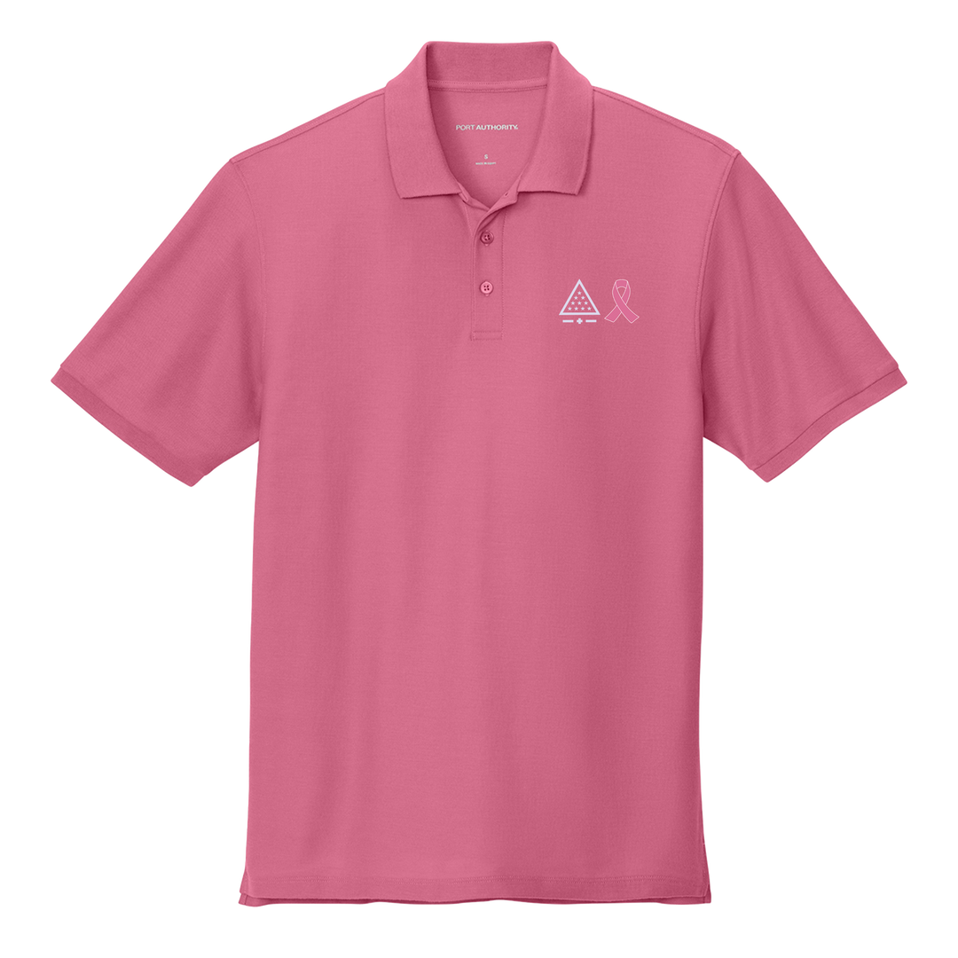 Alpha Tau Omega Azure and Pink Ribbon Polo