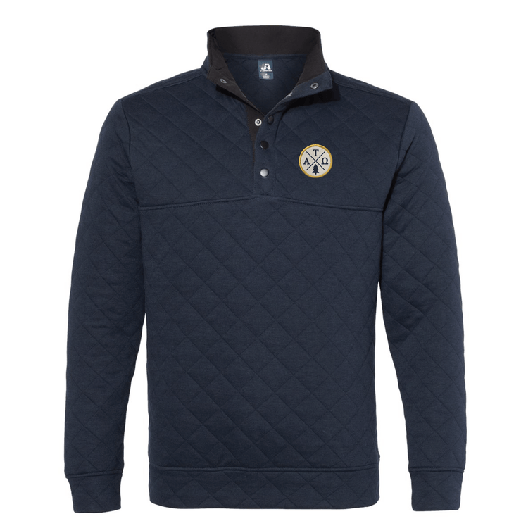 Alpha Tau Omega Fraternity Outerwear > Jackets LIMITED RELEASE: Outdoor Collection ATO - Quilted Snap Pullover