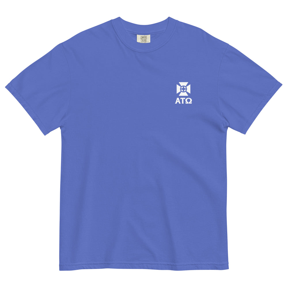 Alpha Tau Omega Blue Sailing T-Shirt Front Comfort Colors