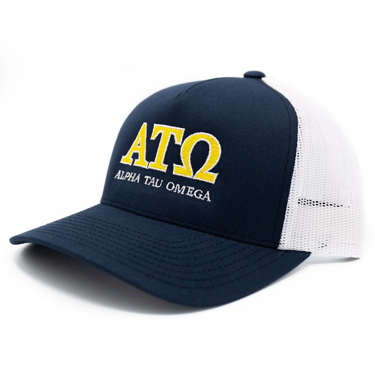 Alpha Tau Omega Fraternity Billed hats ATO - Greek Trucker Hat