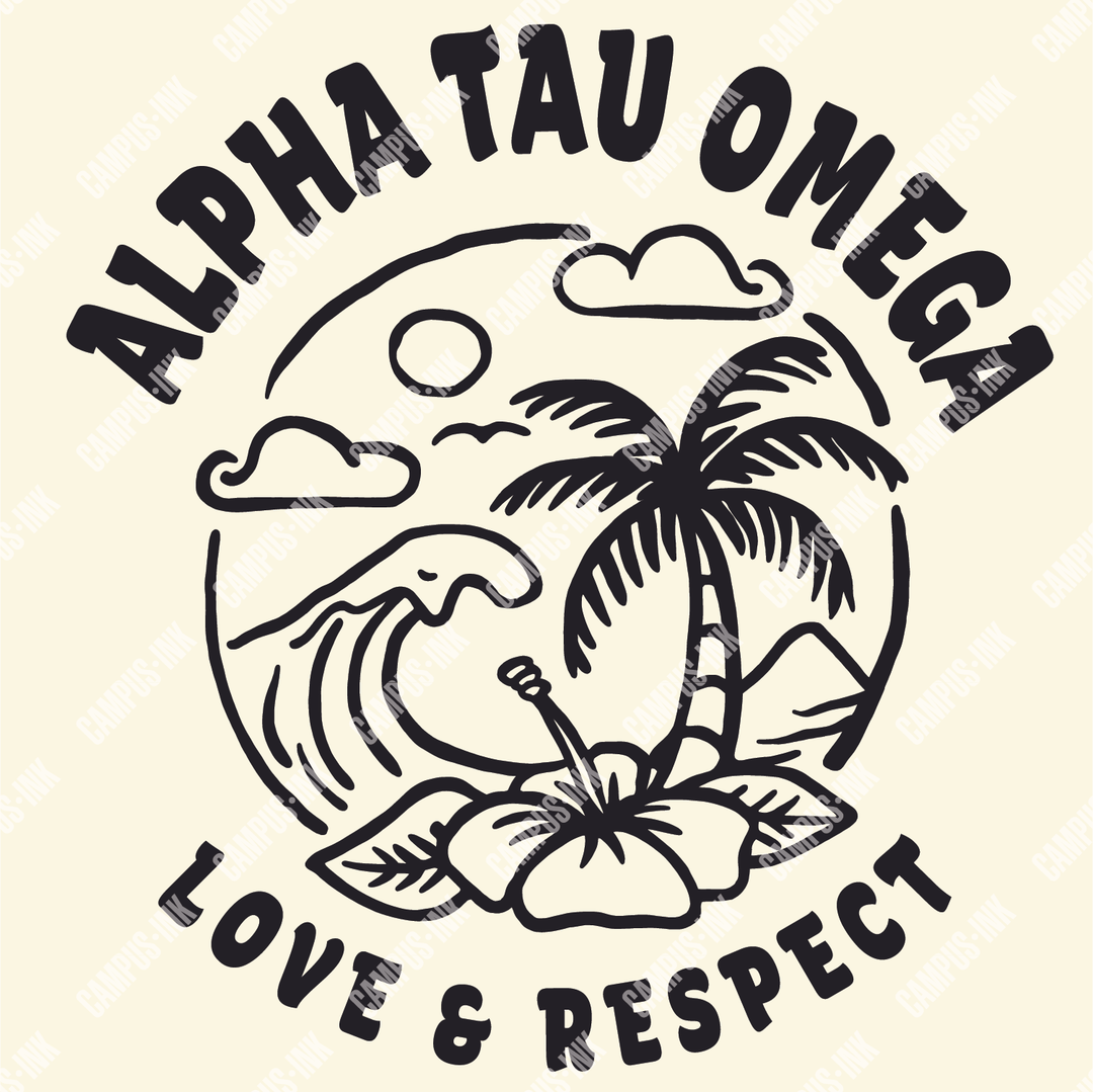 Campus Ink T-Shirt Design Alpha Tau Omega Aloha Design